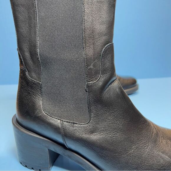 Emanuele Crasto Womens Black Leather Chelsea Boots EU39/US8.5-9 - Picture 8 of 16